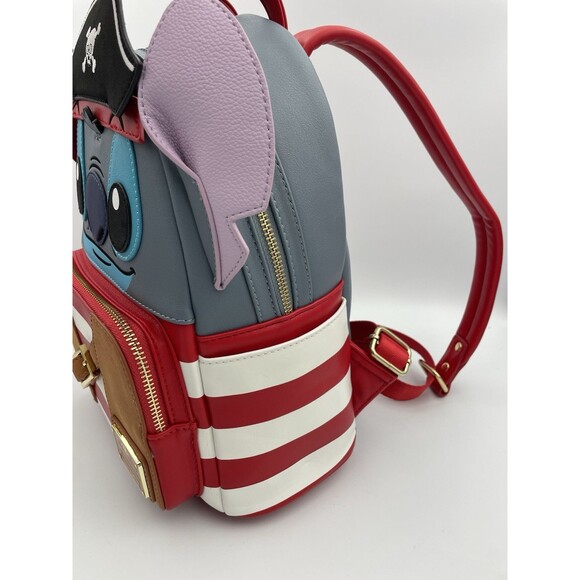 RARE EXCLUSIVE Pirate Stitch Loungefly Backpack Disney Cruise Line Never Used - Picture 4 of 12